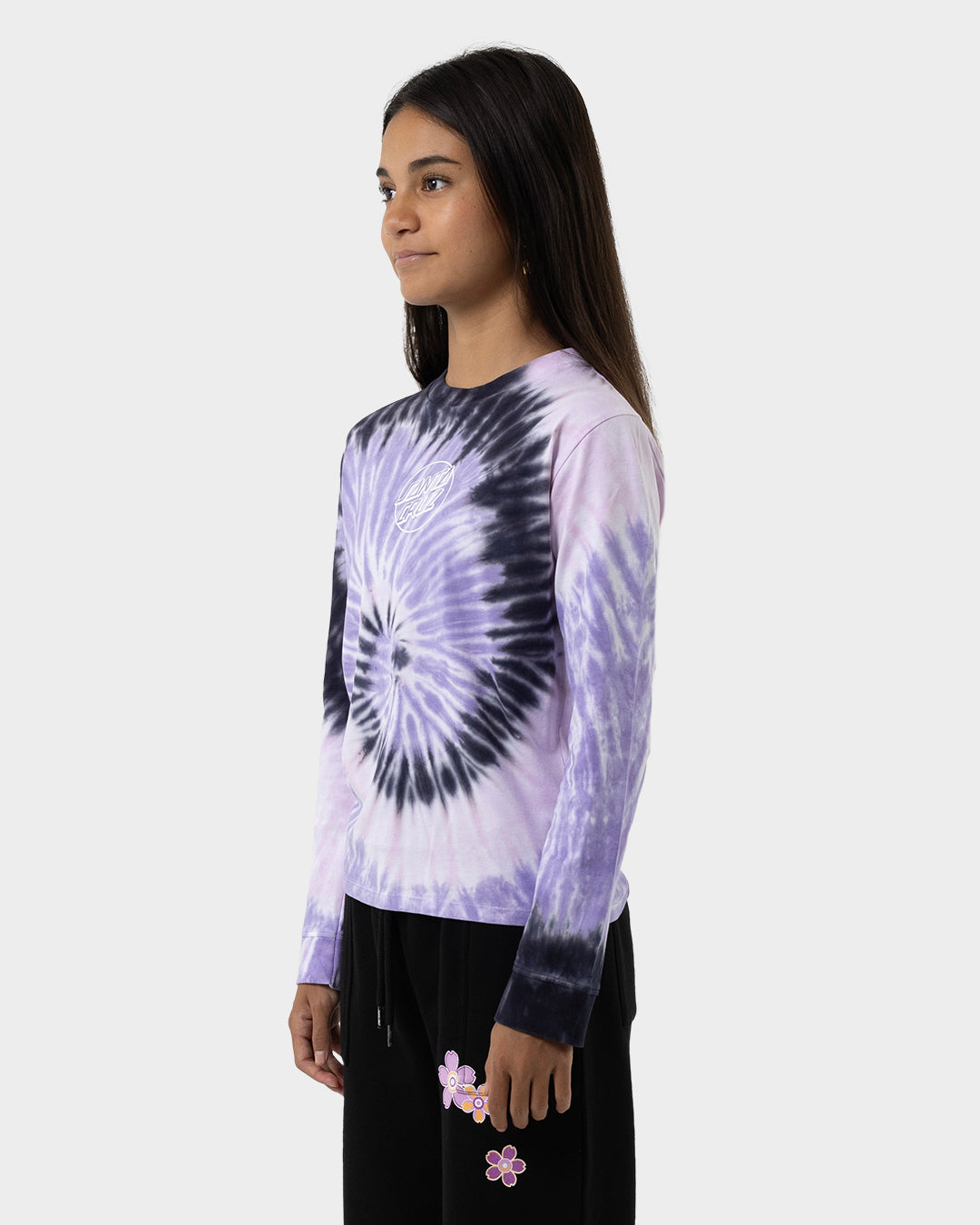 Opus Dot Girls L/S T-Shirt Pink Tie Dye