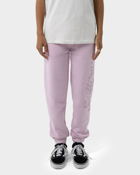 Ribbon Script Girls Track Pants Pink