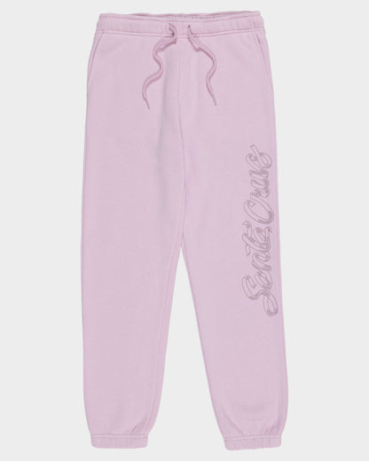 Ribbon Script Girls Track Pants Pink