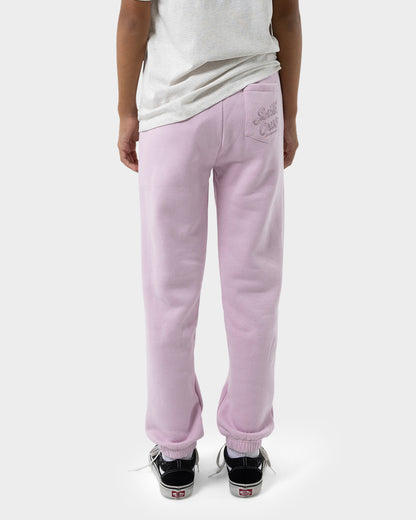 Ribbon Script Girls Track Pants Pink
