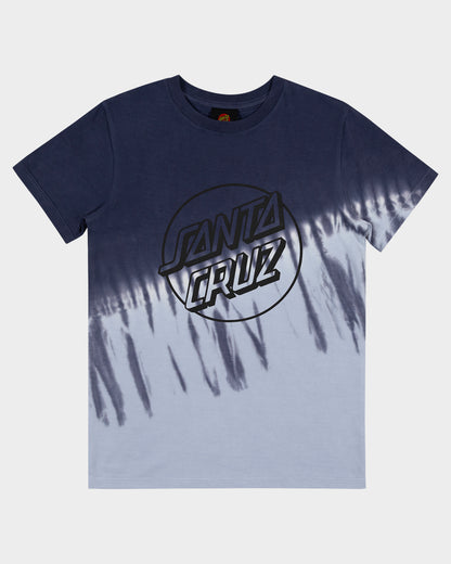Opus Dot Girls T-Shirt Dark Blue Dip Dye