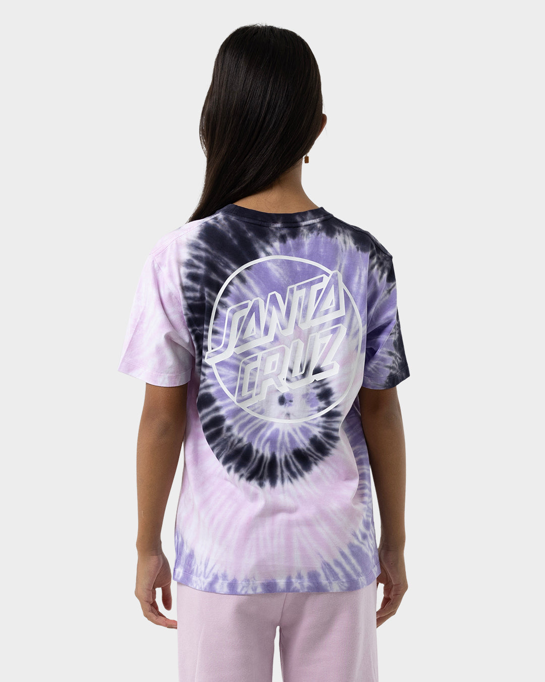 Opus Dot Girls Oversize T-Shirt Pink Tie Dye