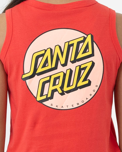 Other Dot Chest Santa Cruz Girls Cropped Loose Tank Top Rose