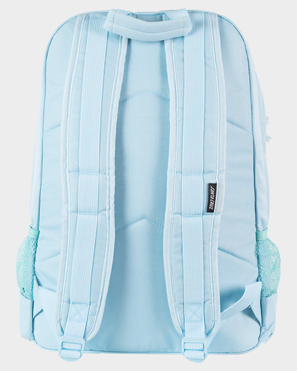 Checker Heart Dot Girls Backpack Aqua Check