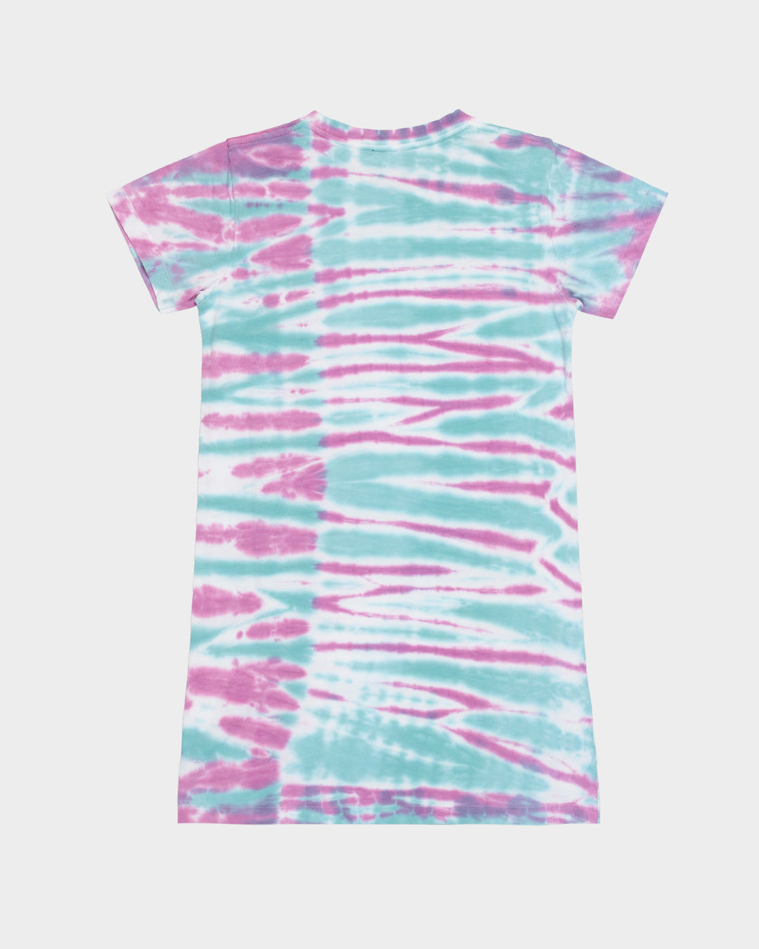 Checker Block Girls T-shirt Dress Ocean Tie Dye