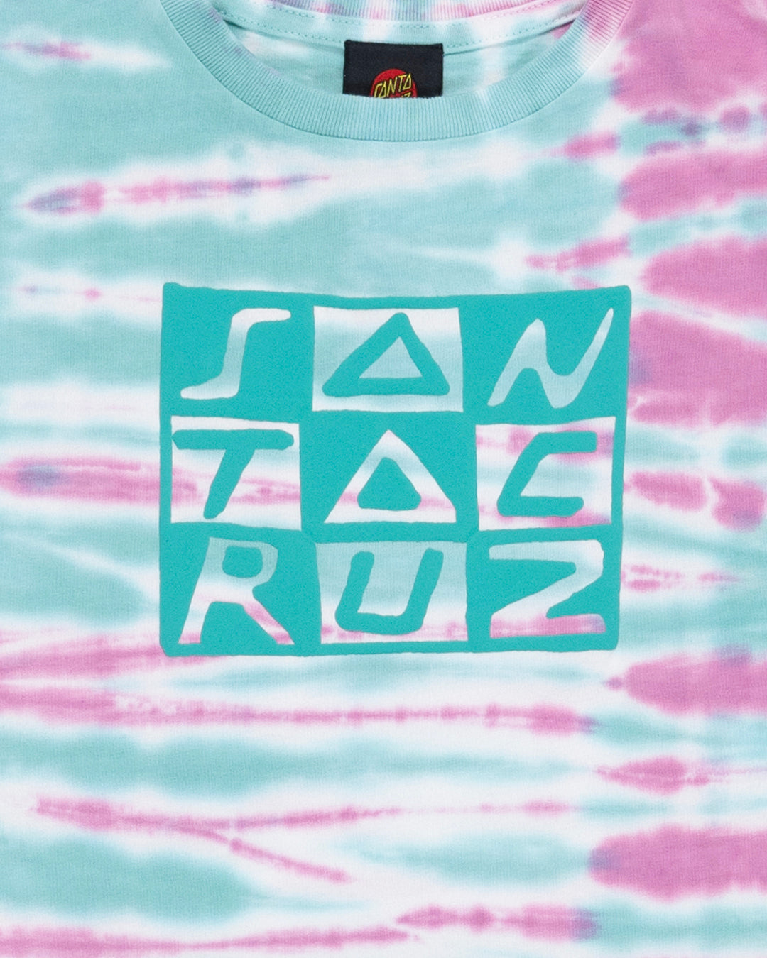 Checker Block Girls T-shirt Dress Ocean Tie Dye