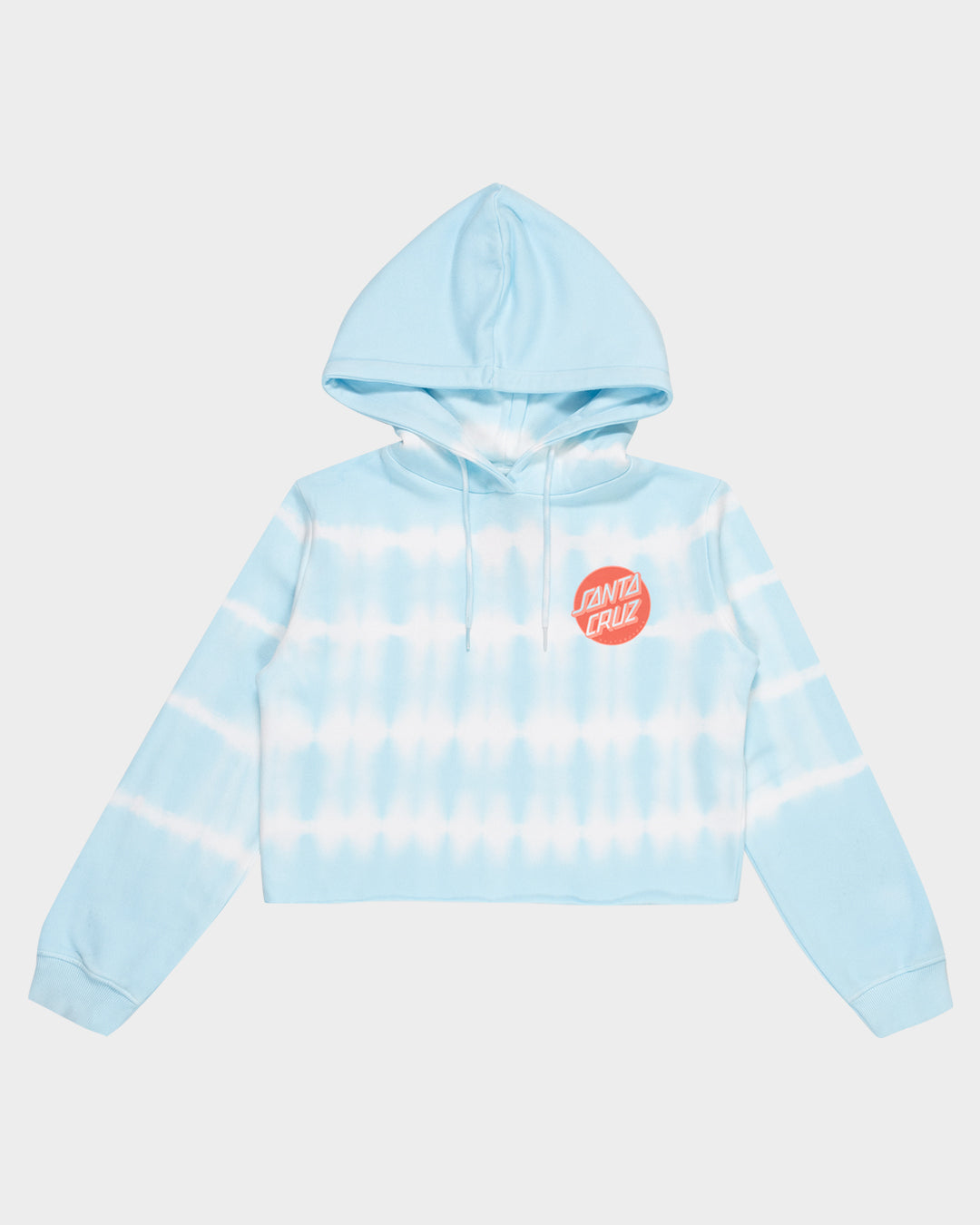 Other Dot Redux Girls Cropped Hoodie Aqua Tie Dye