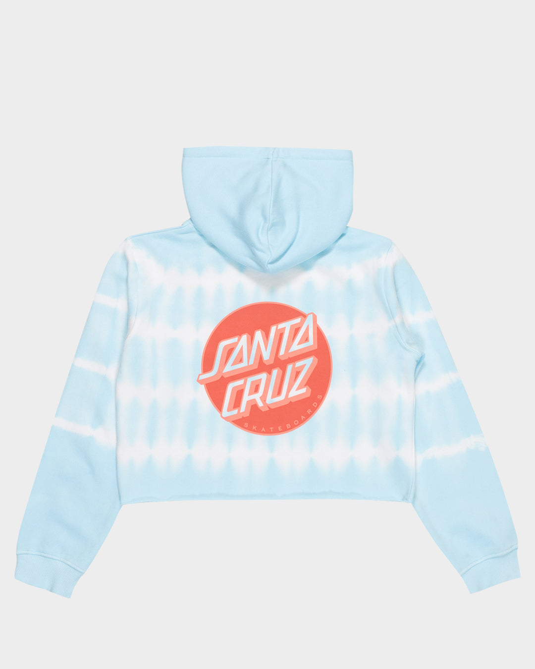 Other Dot Redux Girls Cropped Hoodie Aqua Tie Dye