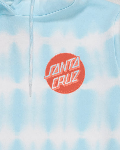 Other Dot Redux Girls Cropped Hoodie Aqua Tie Dye