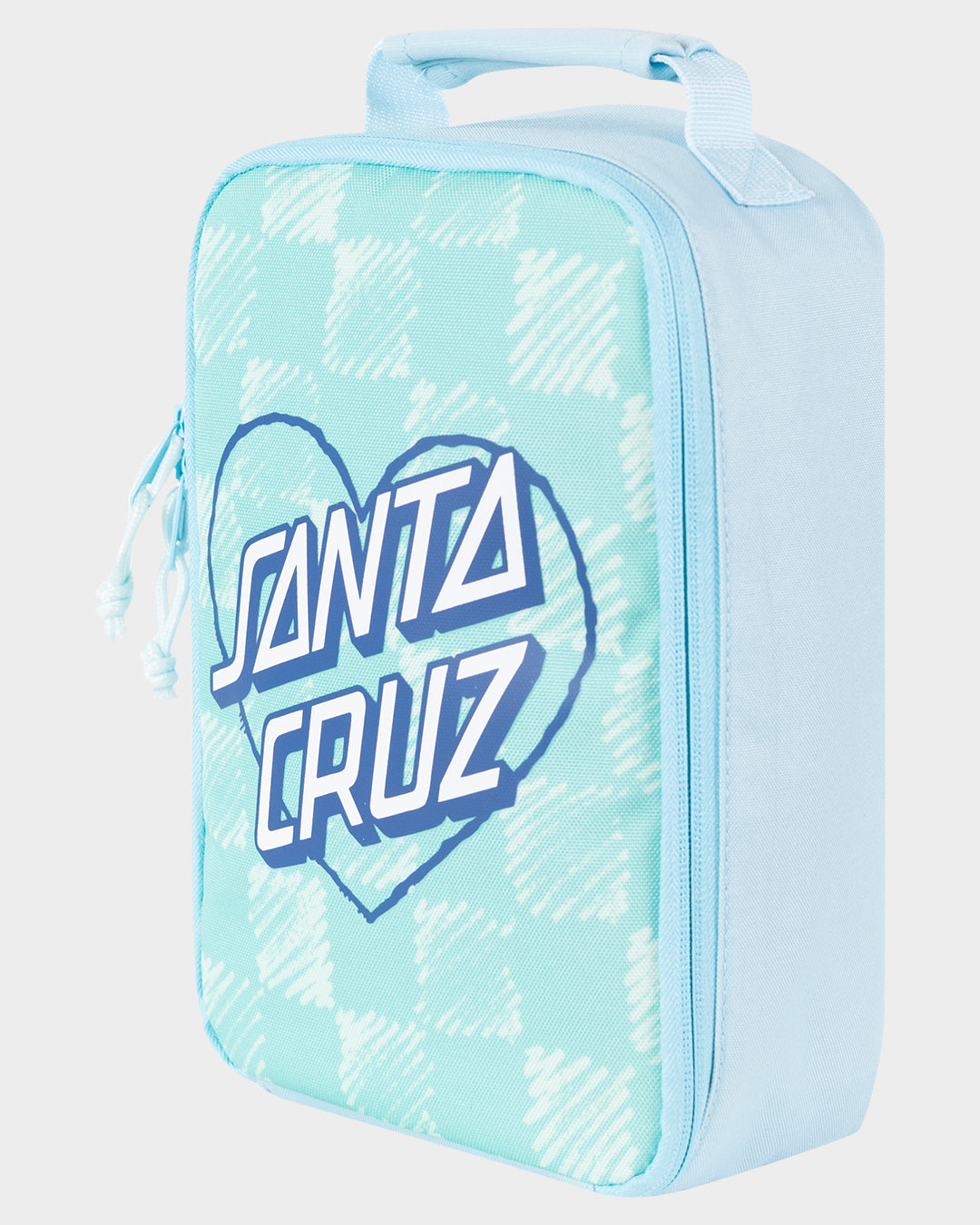 Heart Dot Hollow Girls Lunch Box Aqua Check