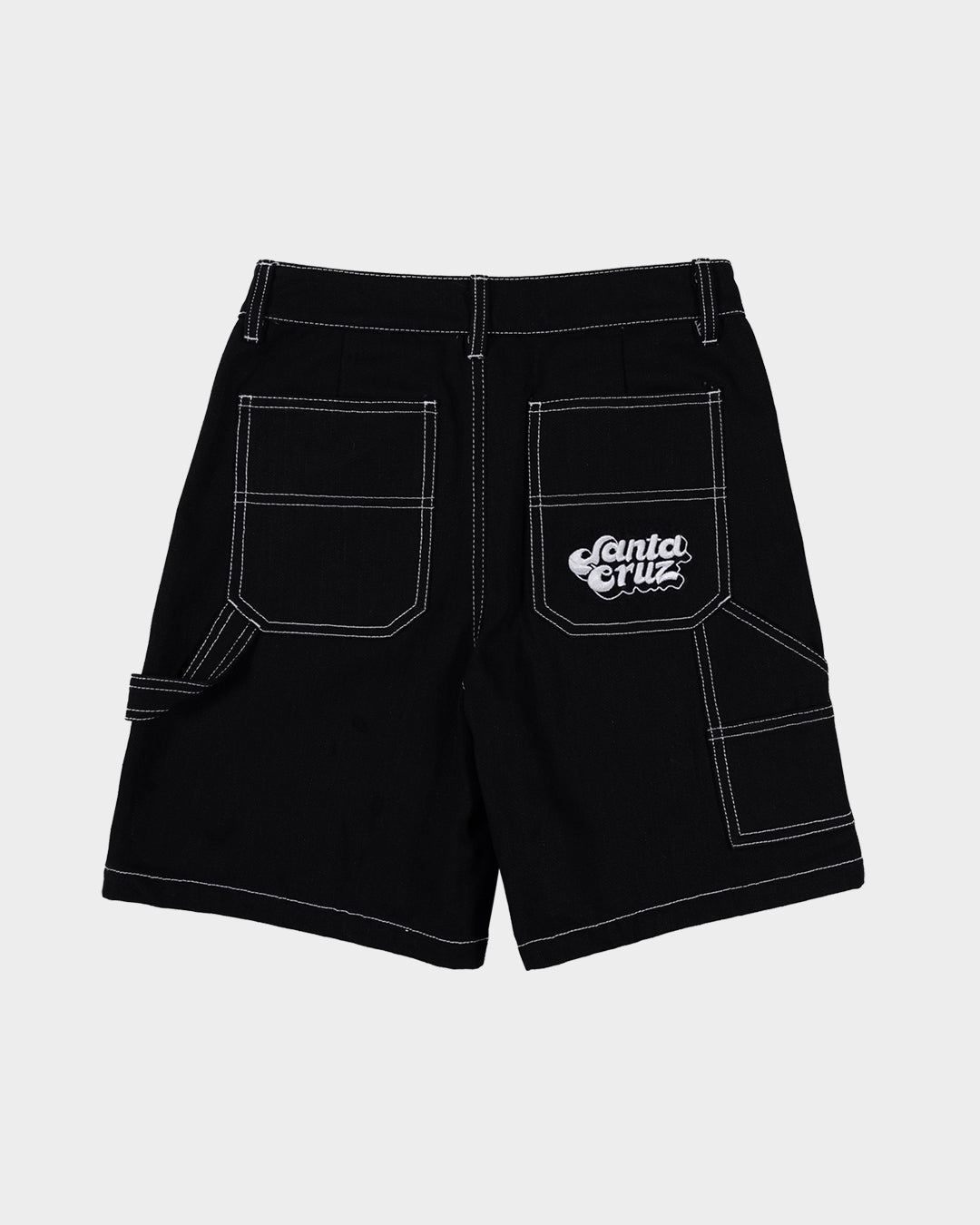 Groovy Stack Girls Carpenter Jean Shorts Black