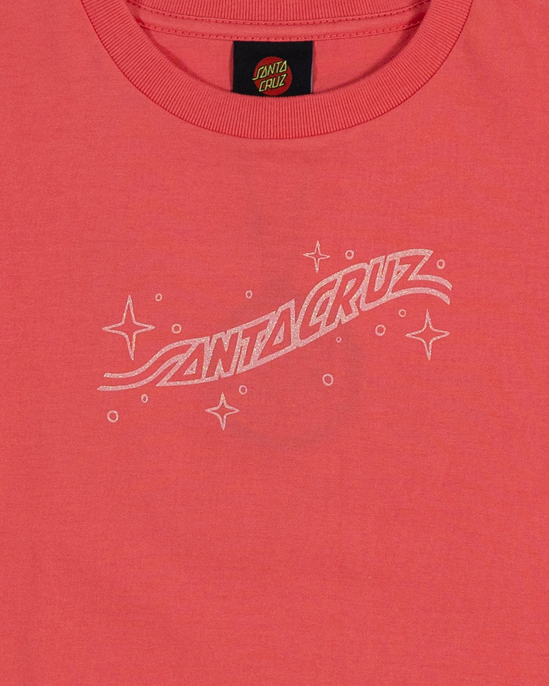 Winged Moon Strip Girls Cropped T-shirt Rose