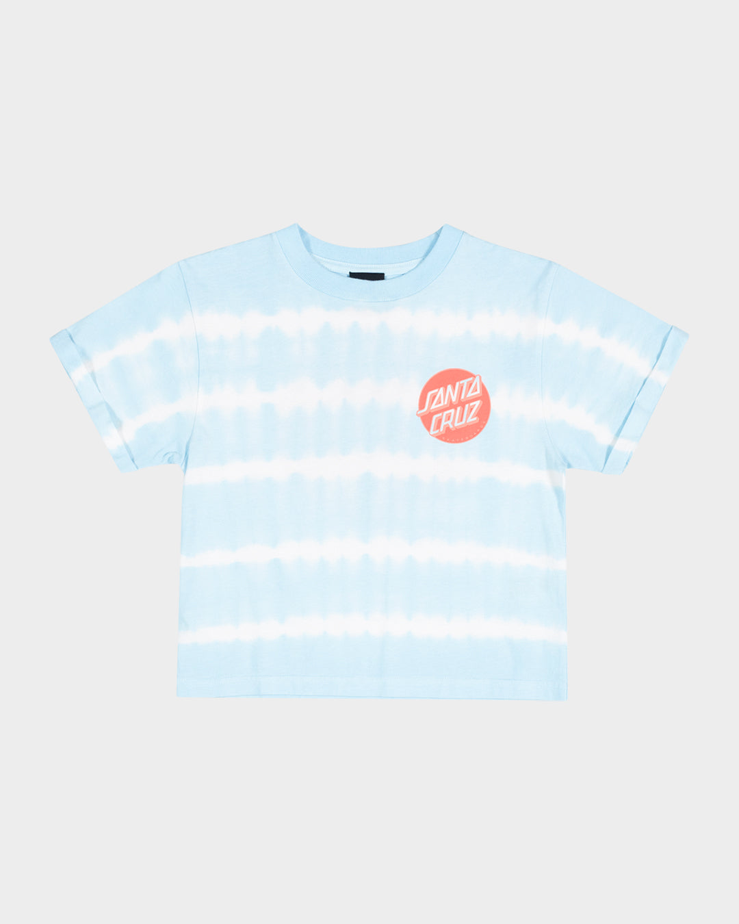 Other Dot Redux Girls Cropped T-shirt Aqua Tie Dye