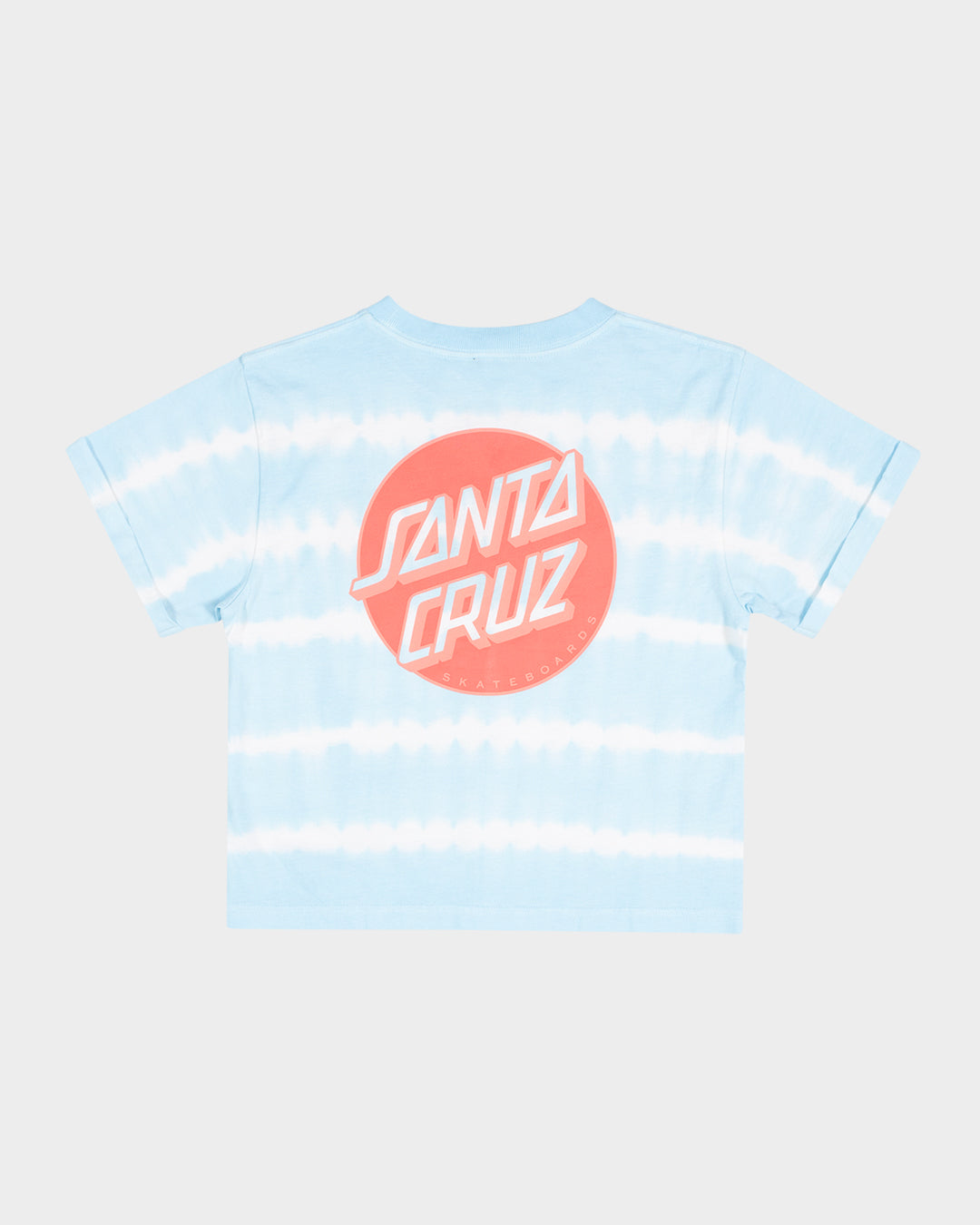 Other Dot Redux Girls Cropped T-shirt Aqua Tie Dye