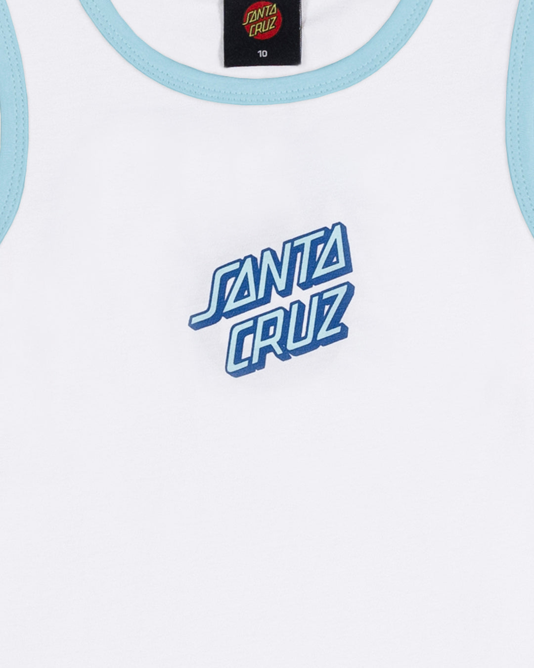 Checker Heart Stack Girls Tank Top White