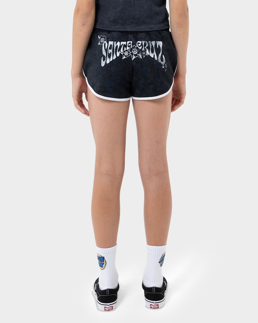Strange Hibiscus Retro Girls Track Shorts