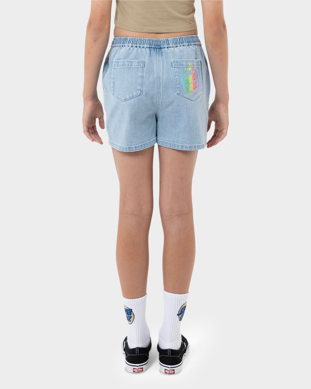Minimal Burnt Opus Rainbow Girls Denim Shorts