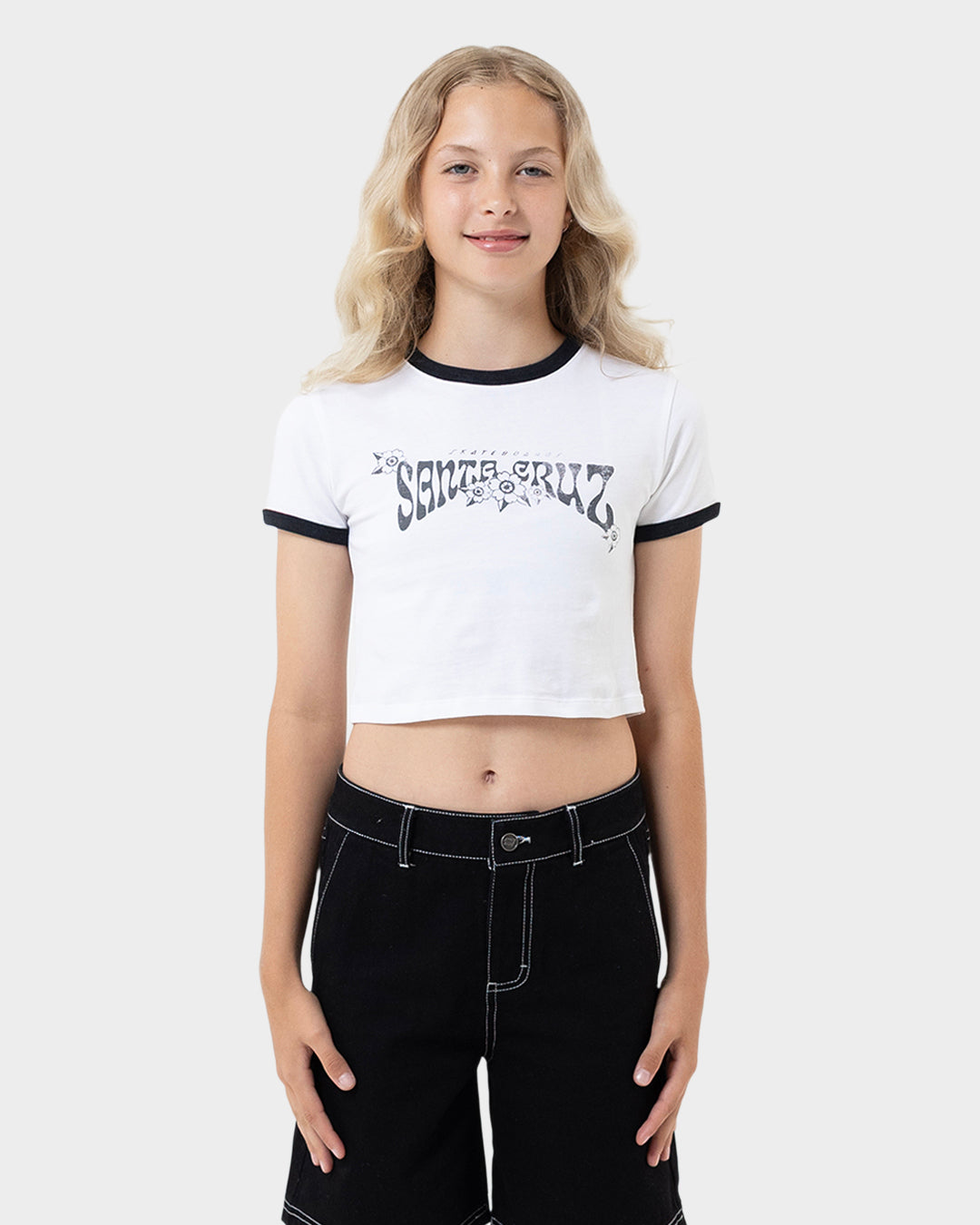Strange Hibiscus Retro Girls Baby T-Shirt