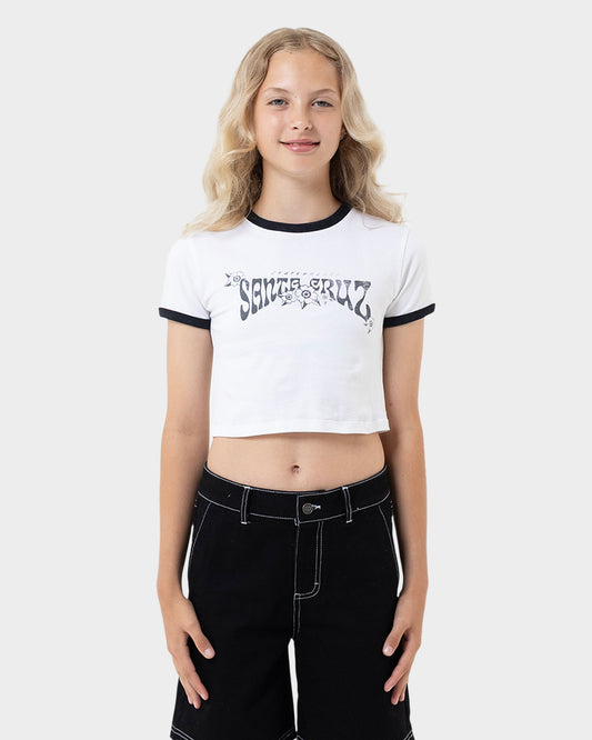 Strange Hibiscus Retro Girls Baby T-Shirt