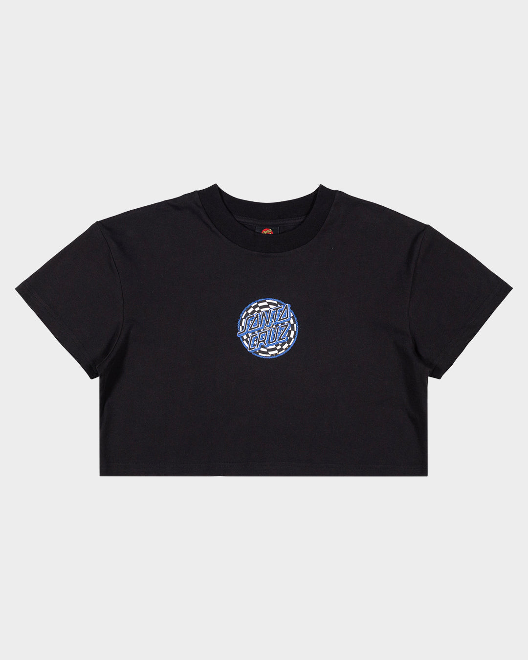 Field Check Dot Girls Cropped T-Shirt