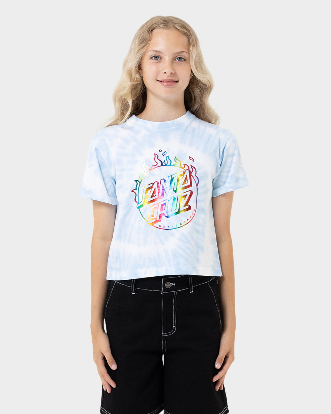 Minimal Burnt Opus Rainbow Girls Cropped T-Shirt