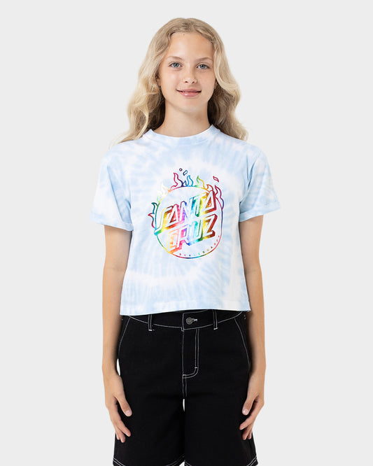 Minimal Burnt Opus Rainbow Girls Cropped T-Shirt