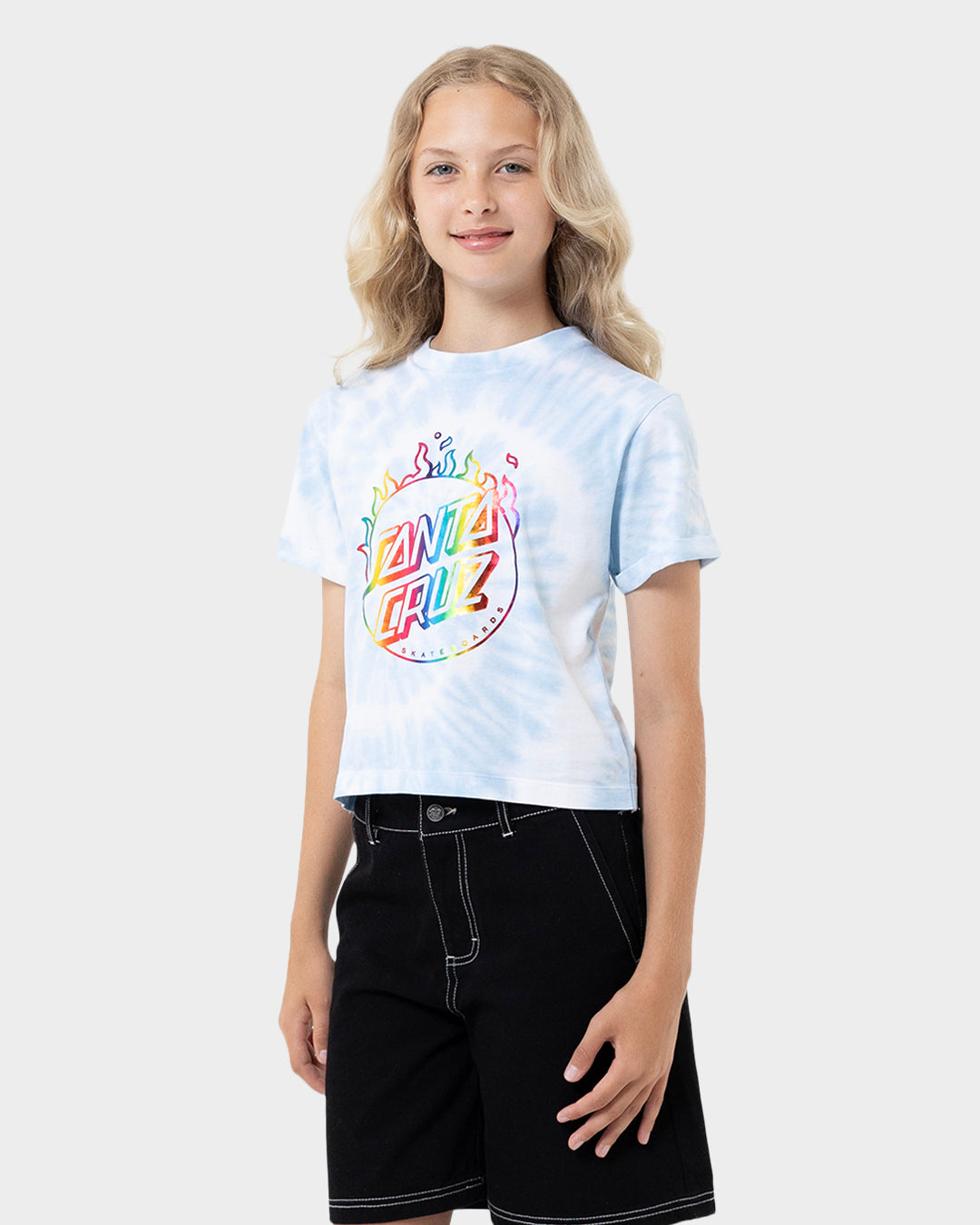 Minimal Burnt Opus Rainbow Girls Cropped T-Shirt