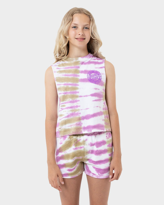 Strange Check Dot Mono Girls Muscle T-Shirt