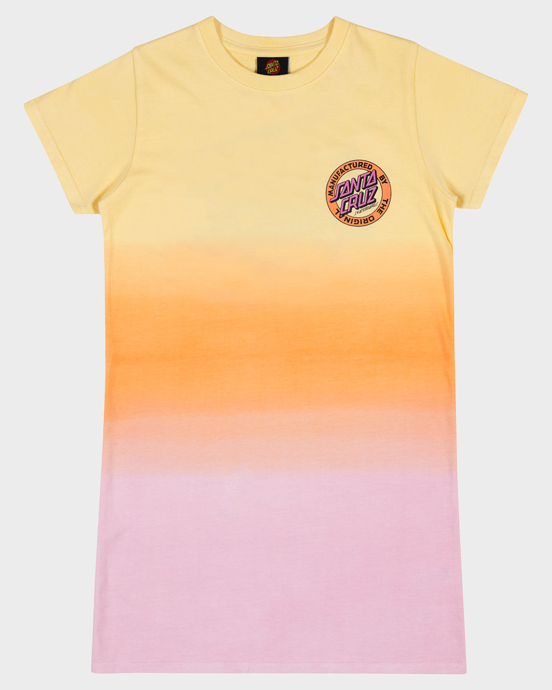 MFG Dot Retro Girls T-shirt Dress Pink Tie Dye