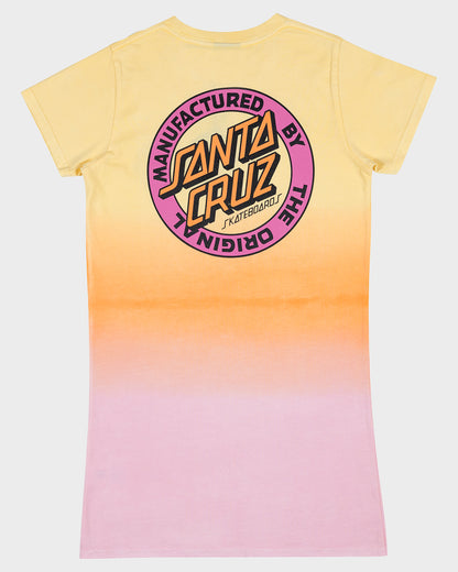 MFG Dot Retro Girls T-shirt Dress Pink Tie Dye