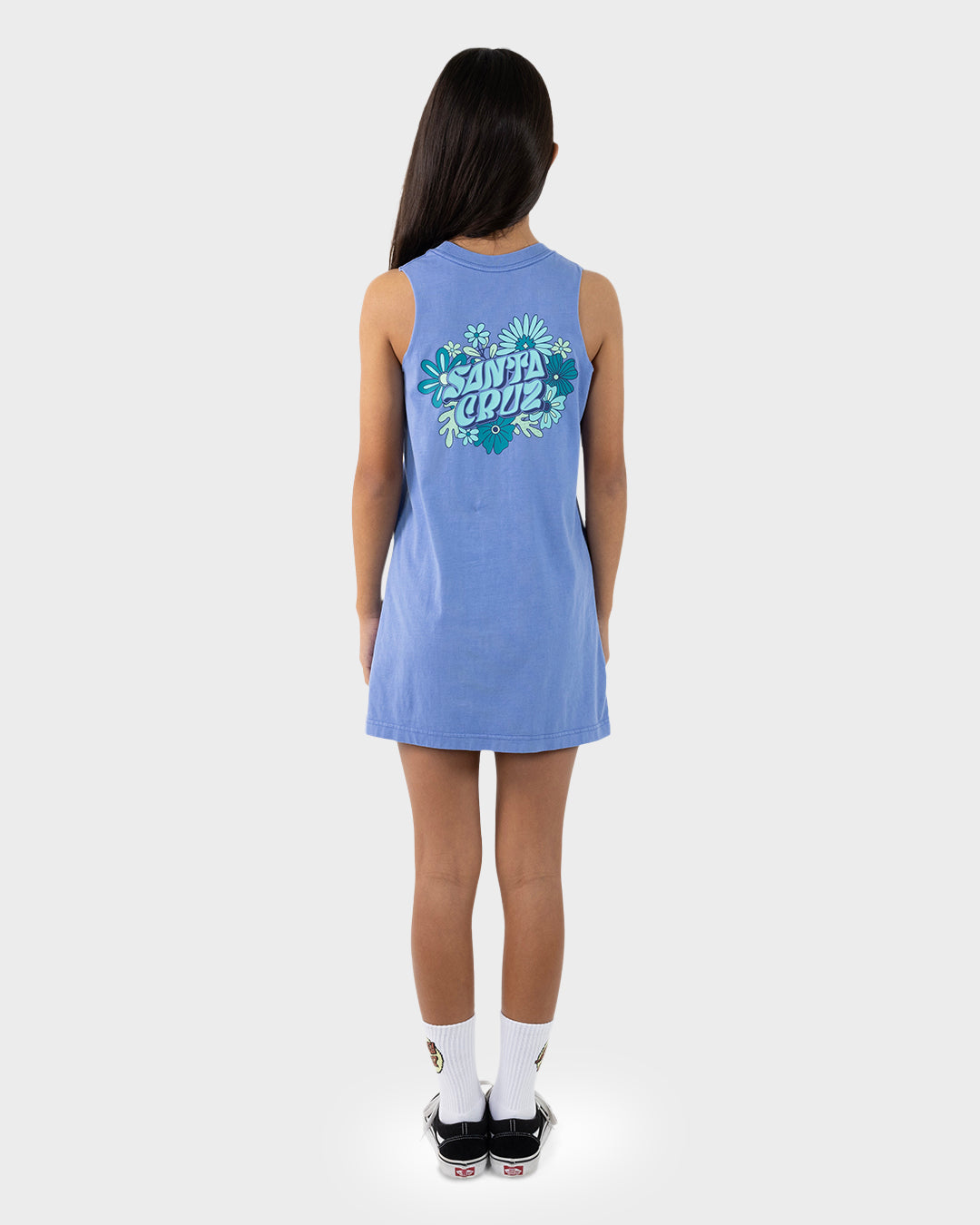 Vibes Girls Muscle Dress Blue