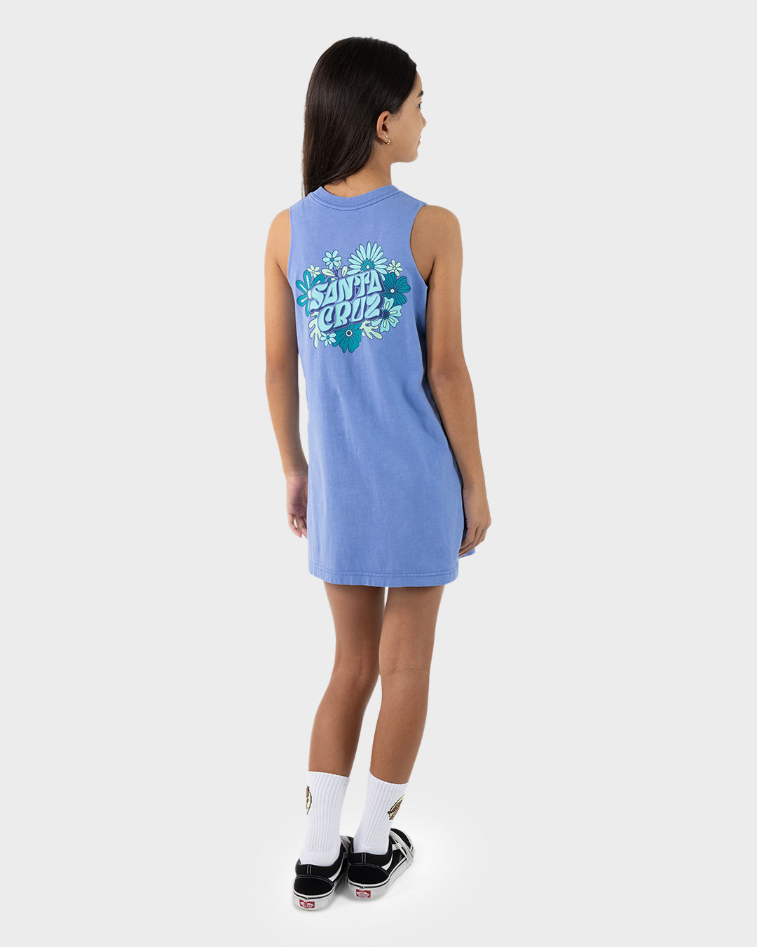 Vibes Girls Muscle Dress Blue