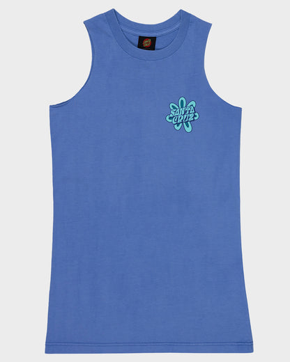 Vibes Girls Muscle Dress Blue