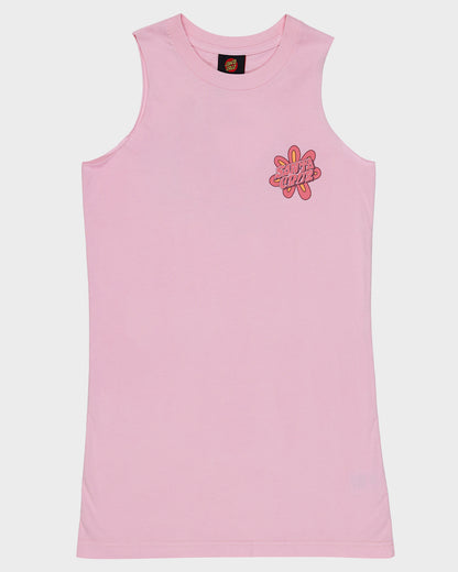 Vibes Girls Muscle Dress Pink