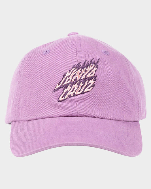 Flaming Stack Girls Unstructured Cap Purple