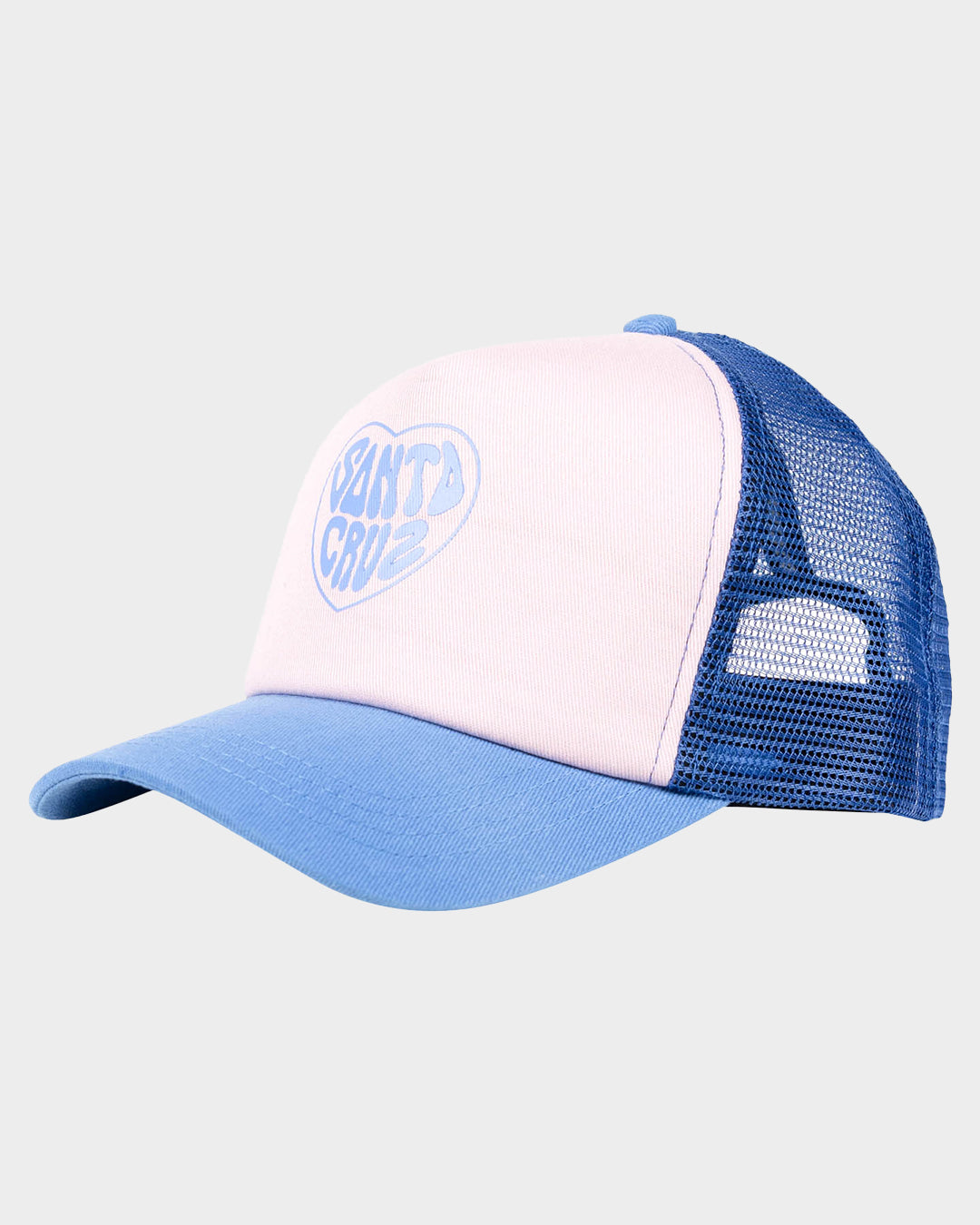 Balloon Heart Girls Trucker Hat Blue-pink