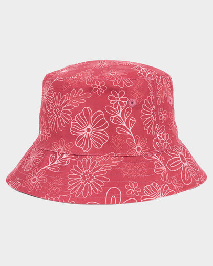 Vibes Girls Reversible Bucket Hat Rose