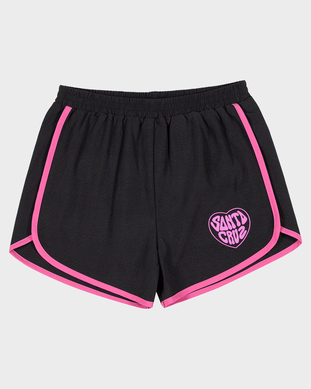 Balloon Heart Girls Shorts Black-pink