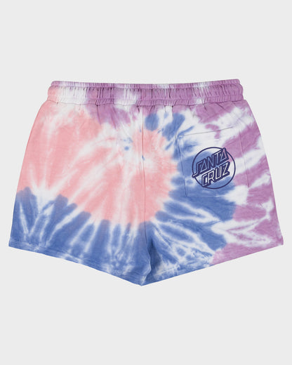 Opus Dot Girls Track Shorts Purple Tie Dye