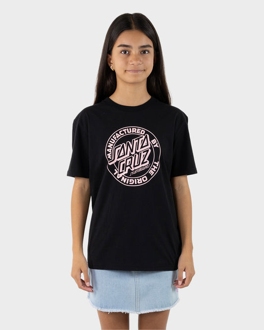 MFG Dot Girls Oversized T-shirt Black