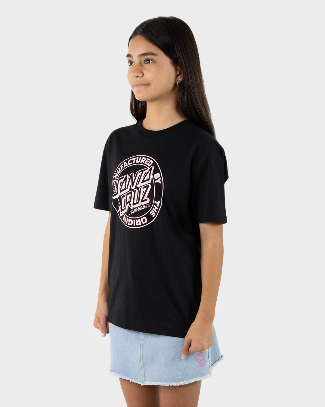 MFG Dot Girls Oversized T-shirt Black