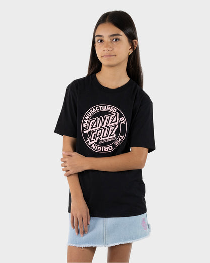 MFG Dot Girls Oversized T-shirt Black