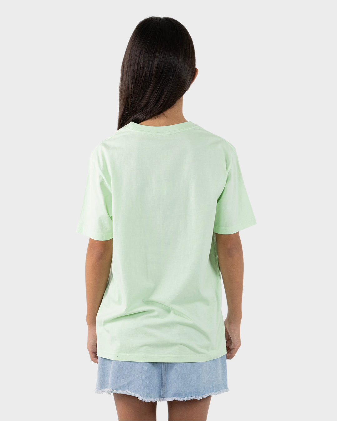 MFG Dot Girls Oversized T-shirt Light Green