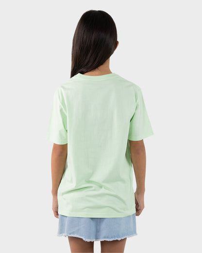 MFG Dot Girls Oversized T-shirt Light Green