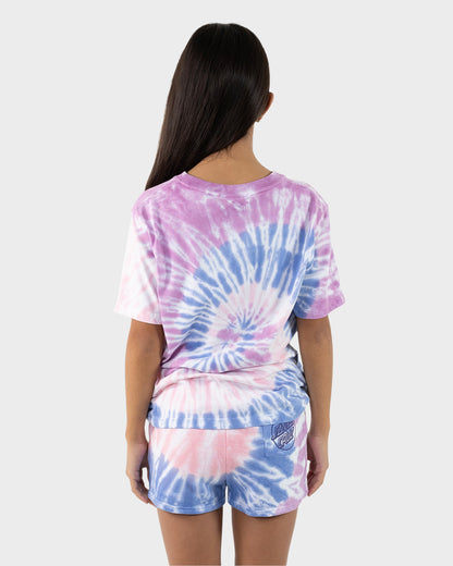 Opus Dot Girls Oversized T-shirt Purple Tie Dye