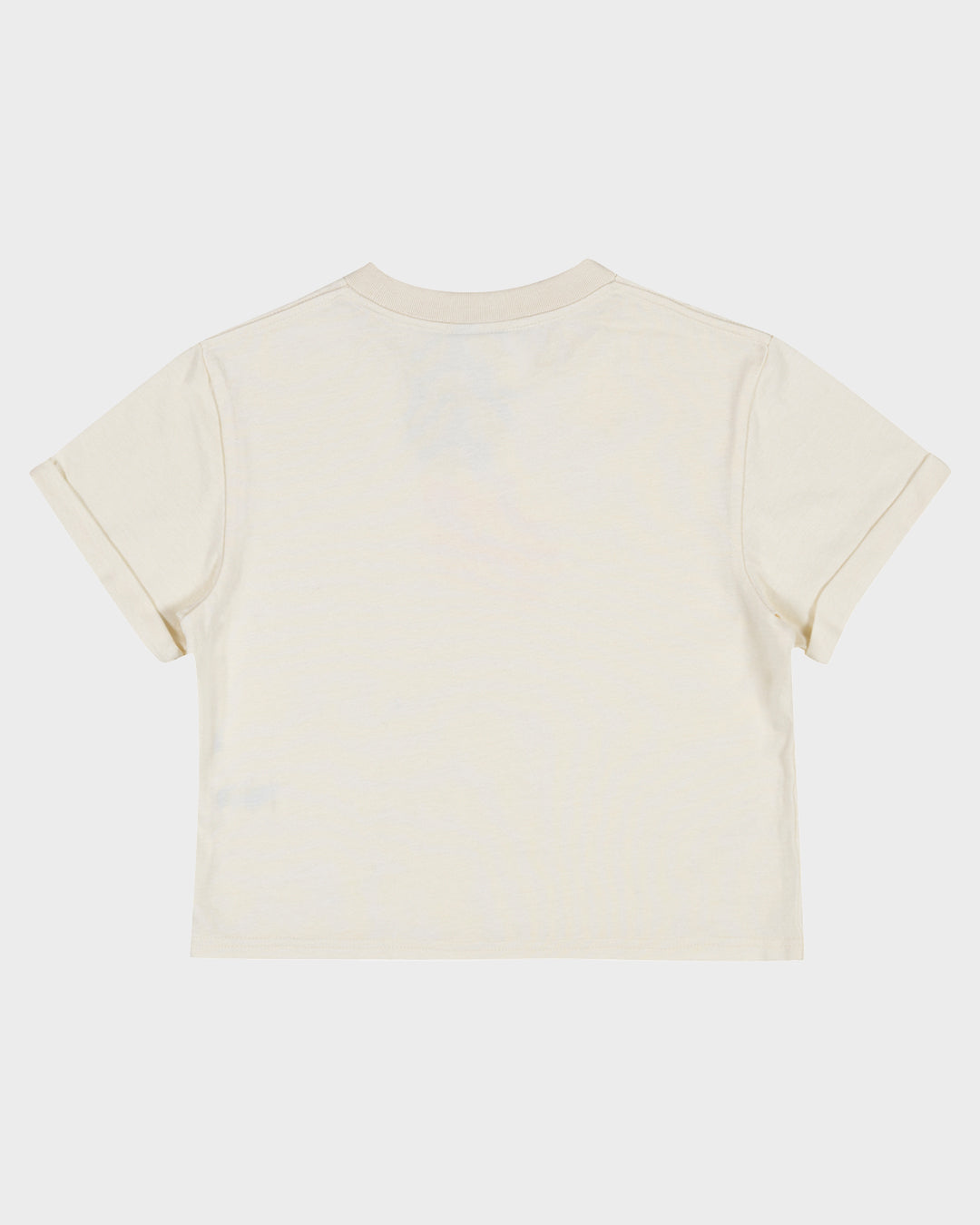 Flame Dot Girl Cropped T-shirt Cream