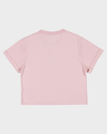 Flame Dot Girl Cropped T-shirt Pink