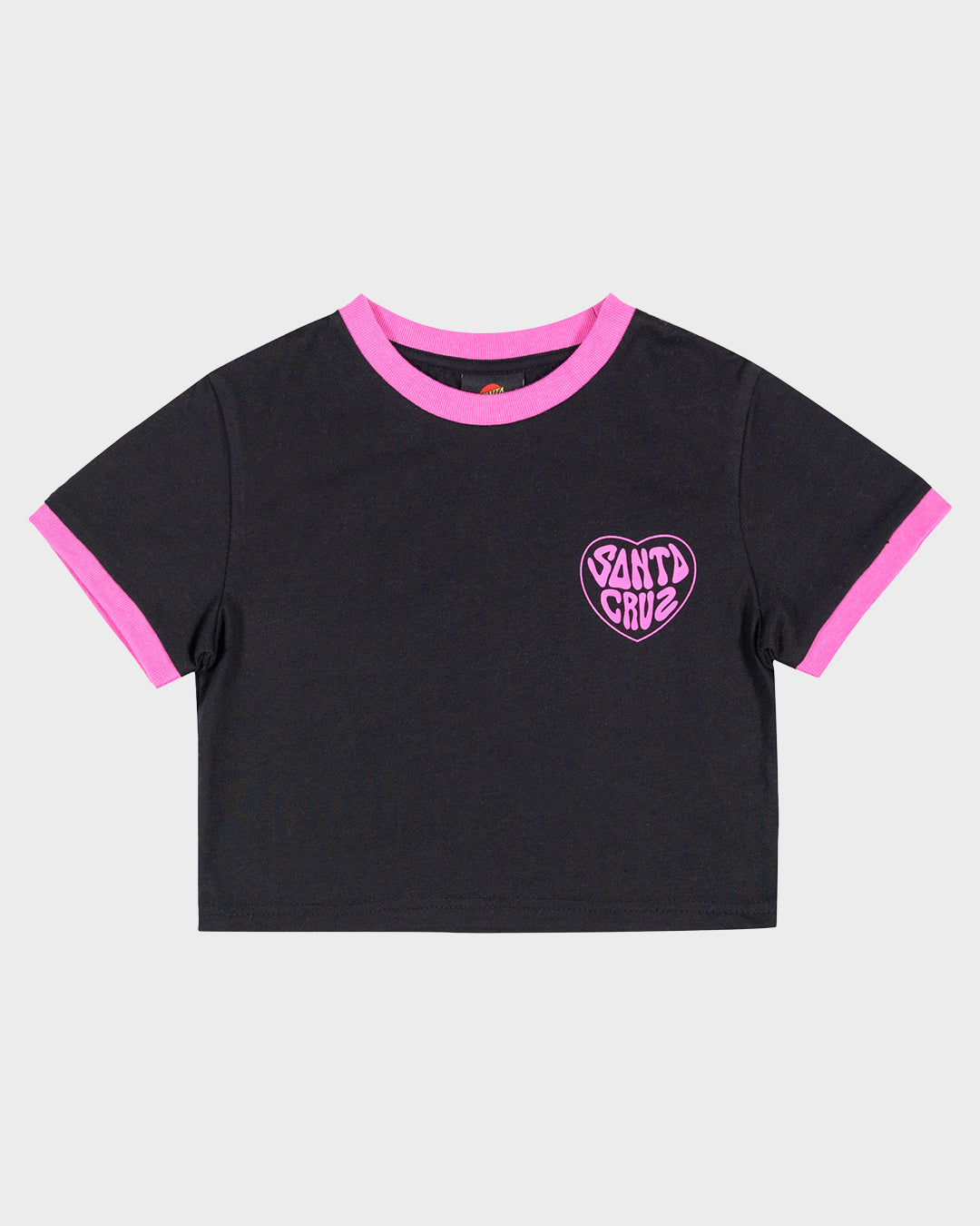 Balloon Heart Baby Fit T-shirt Black-pink