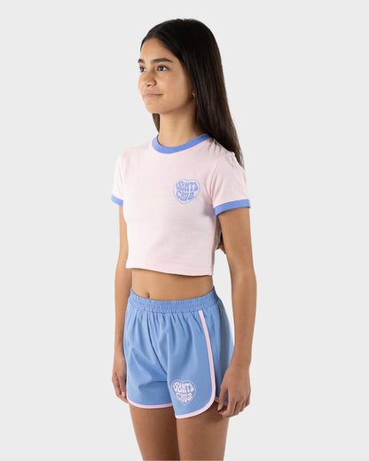 Balloon Heart Baby Fit T-shirt Pink-blue