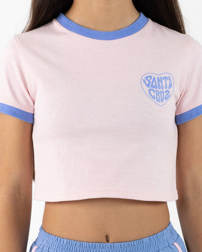 Balloon Heart Baby Fit T-shirt Pink-blue